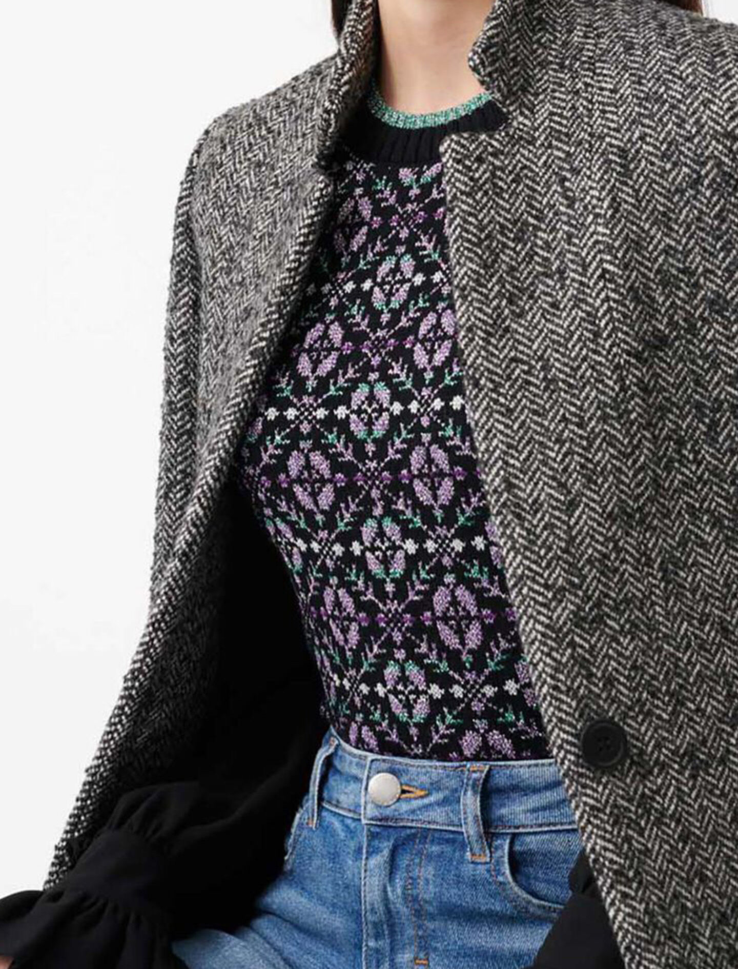 Maje herringbone coat store
