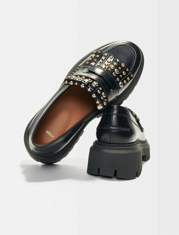 Platform loafers with studs - All the collection - MAJE