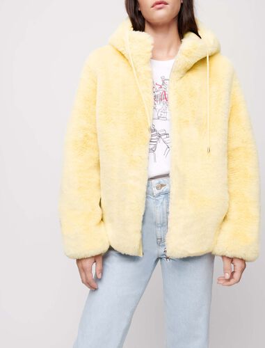 121BAYAPO Reversible fur-look jacket - Coats - Maje.com