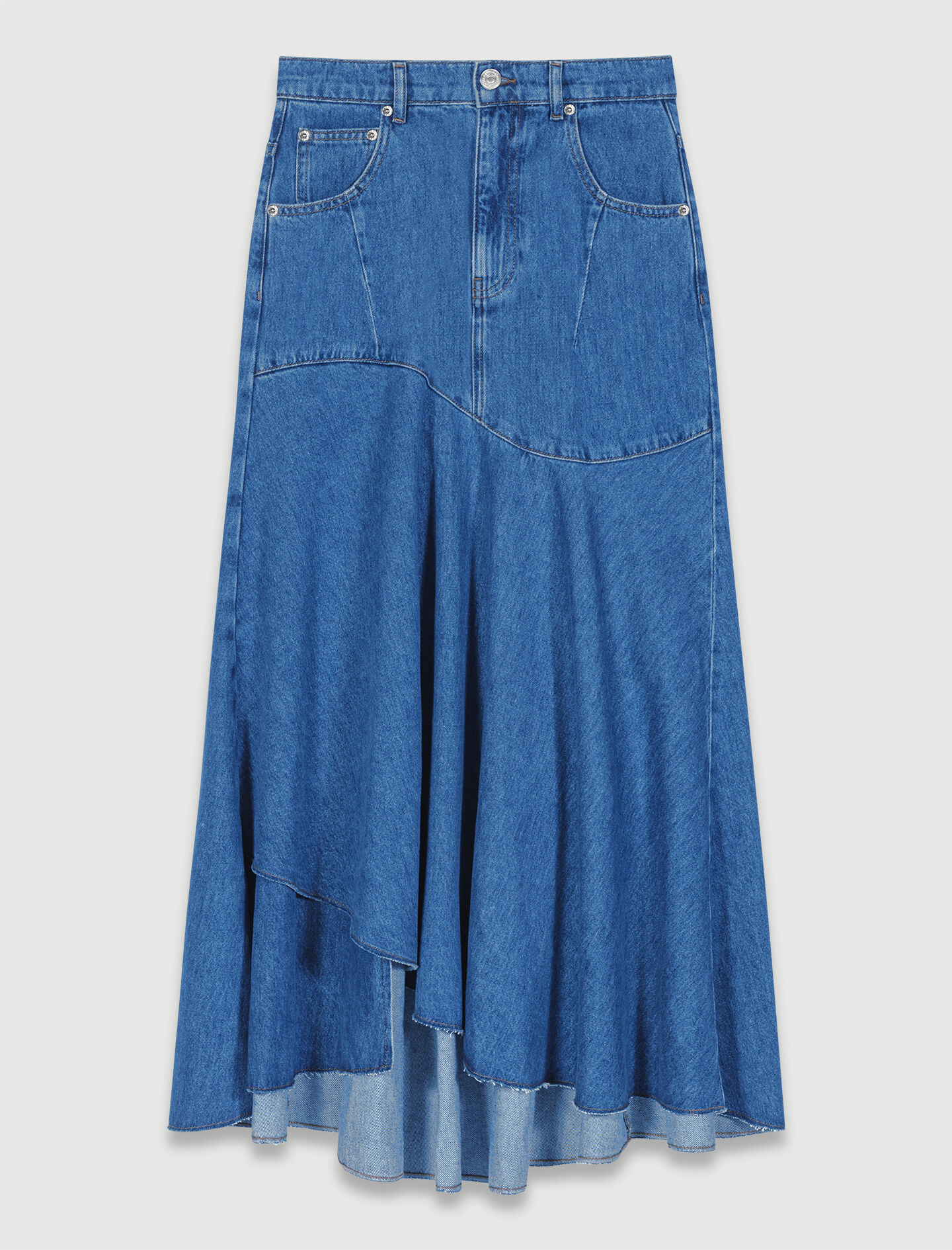 224JONDULYS Asymmetrical denim skirt