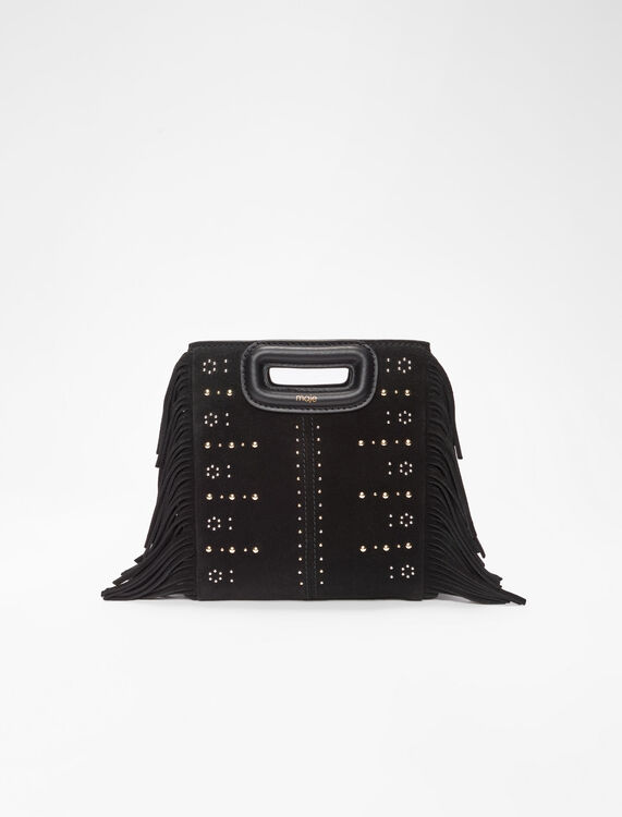 Suede M bag with studs - M bags - MAJE