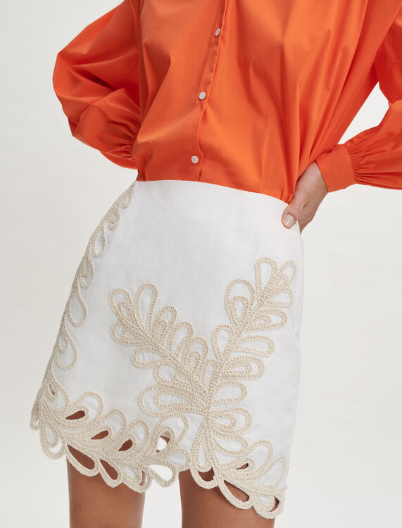 Fully embroidered skirt - xx - MAJE