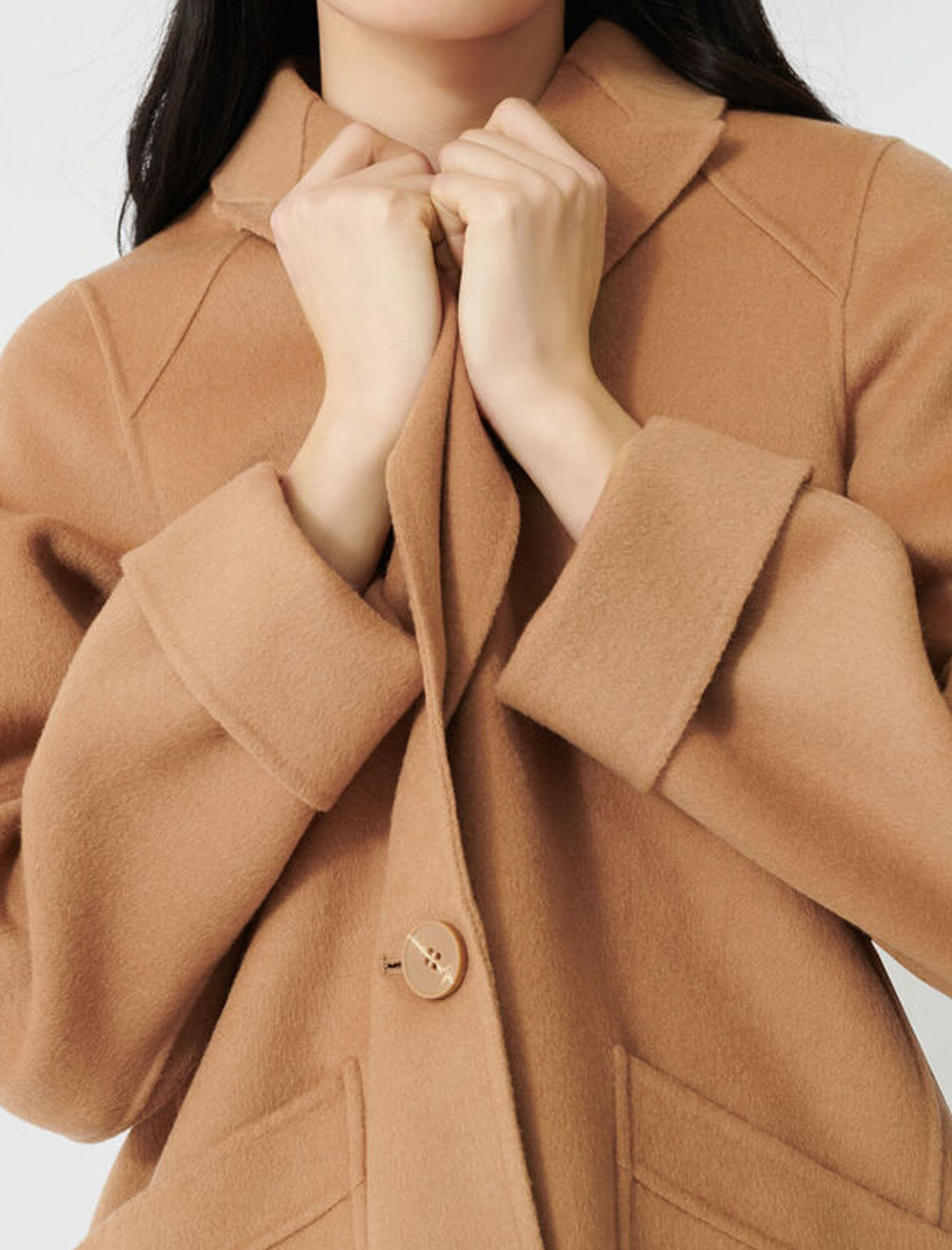 Maje coat camel shop