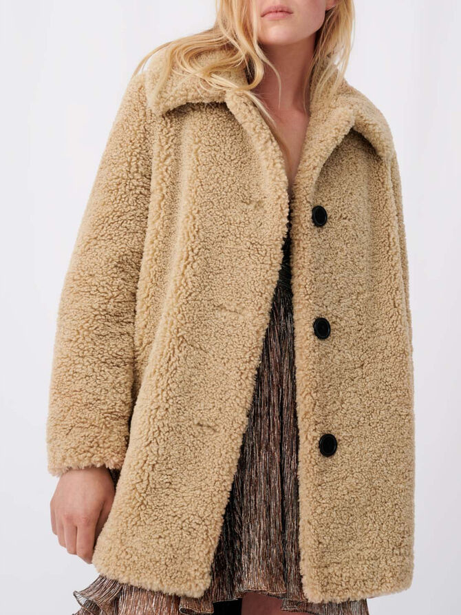 120GATINO Fur-effect coat - See all - Maje.com