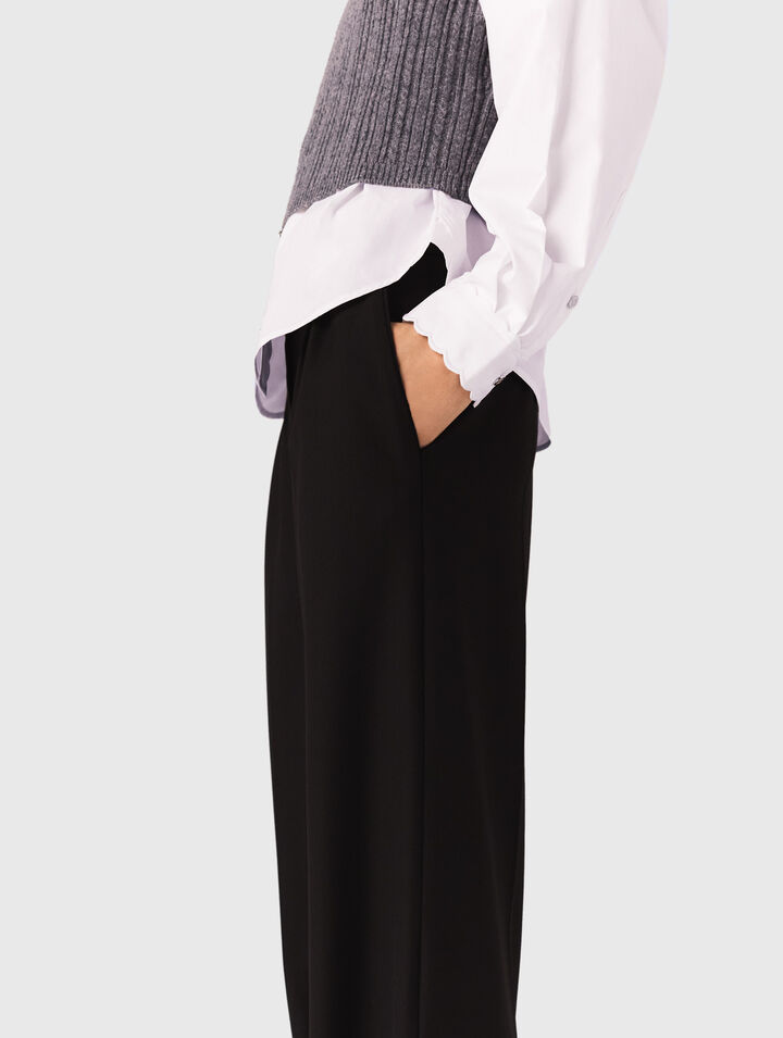 Wide-leg suit trousers