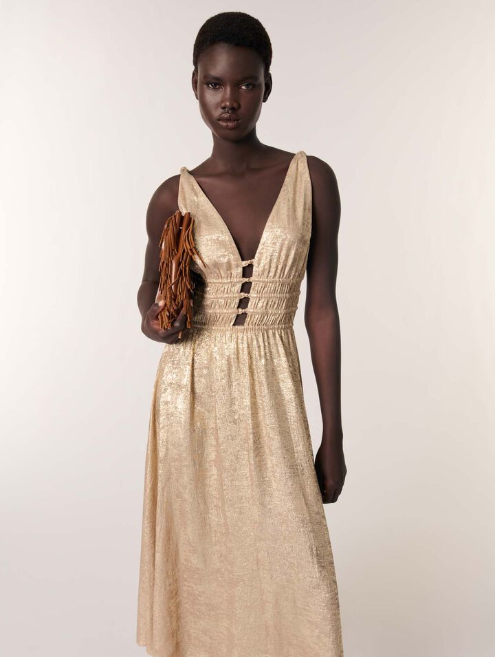 Metallic maxi dress