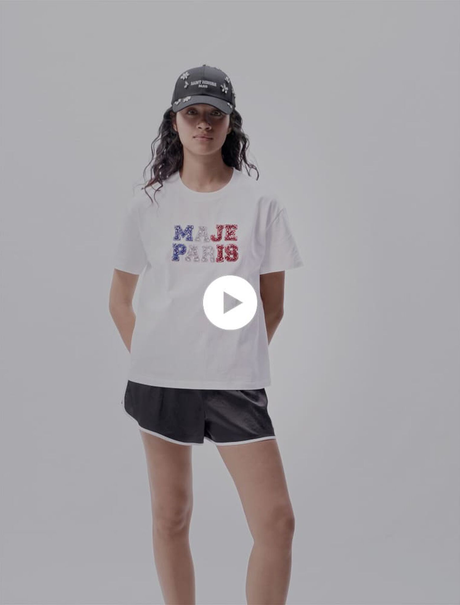Maje Paris rhinestone T-shirt