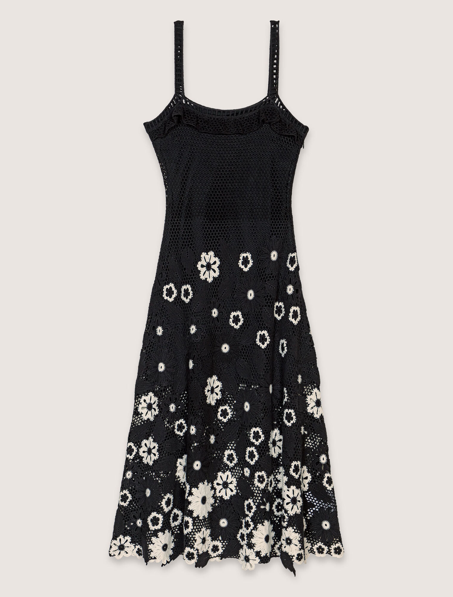 Floral crochet maxi dress