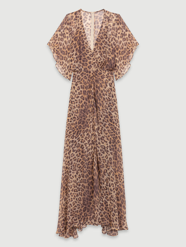 Leopard-print maxi dress