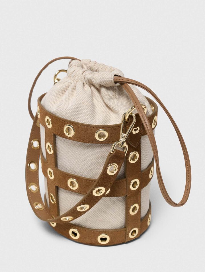 Suede Miss M bucket bag