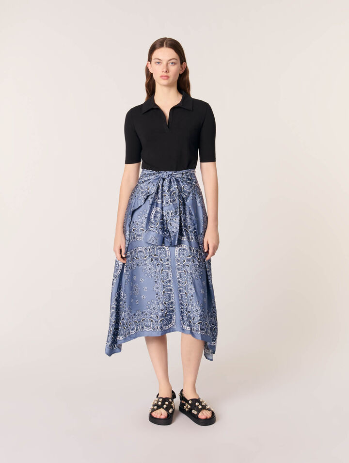Layered-effect patterned dress