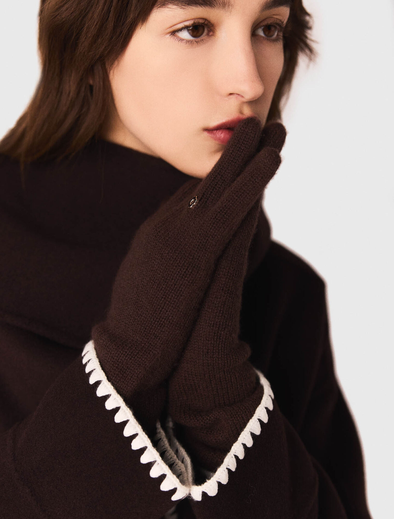 Embroidered double-faced coat