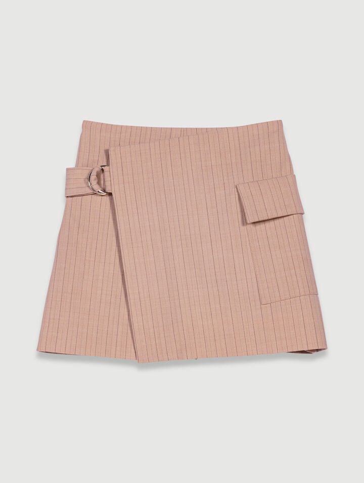 Striped layered effect shorts