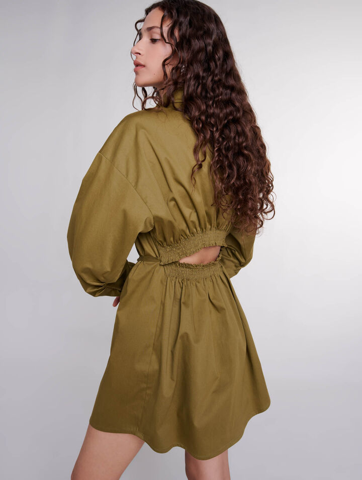 Cutaway wrap dress