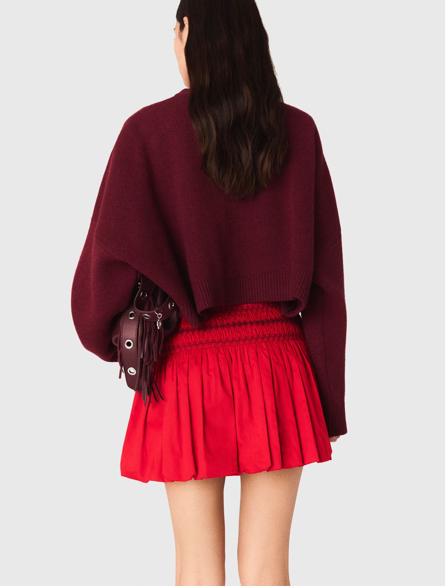 Bubble skirt with smocked waist