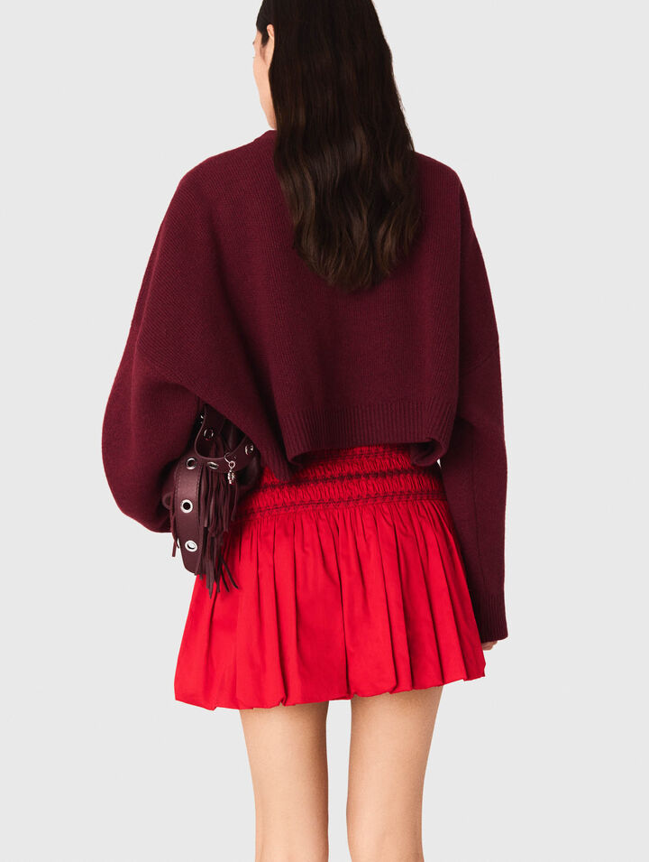 Bubble skirt with smocked waist