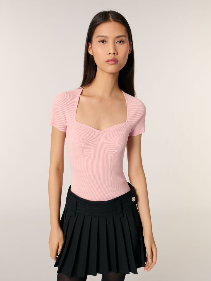 Rib knit top