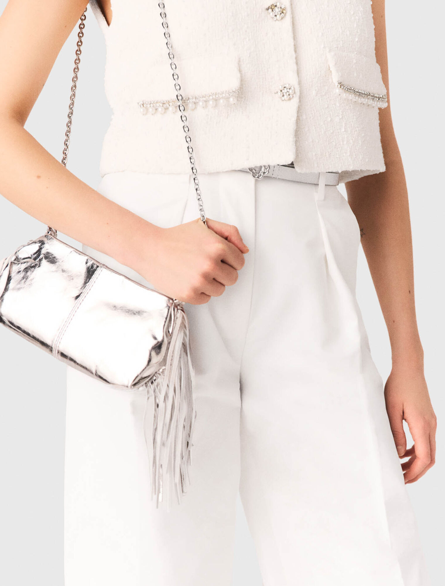 Miss M leather clutch bag