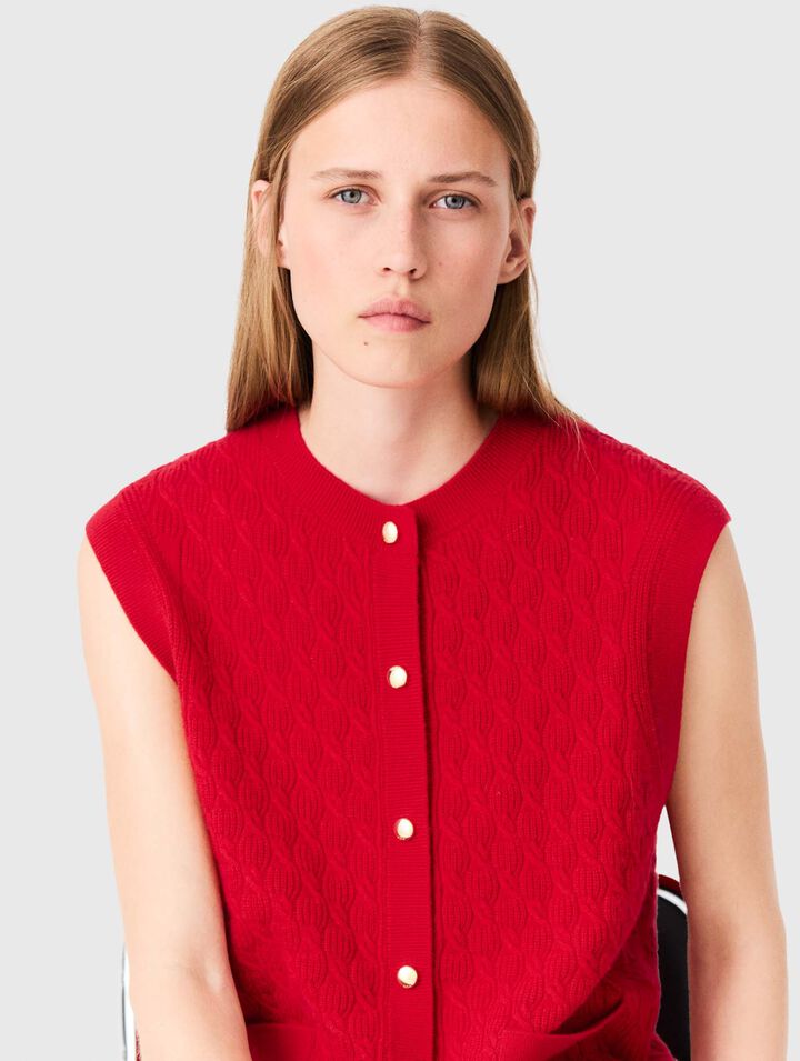 Sleeveless knit top