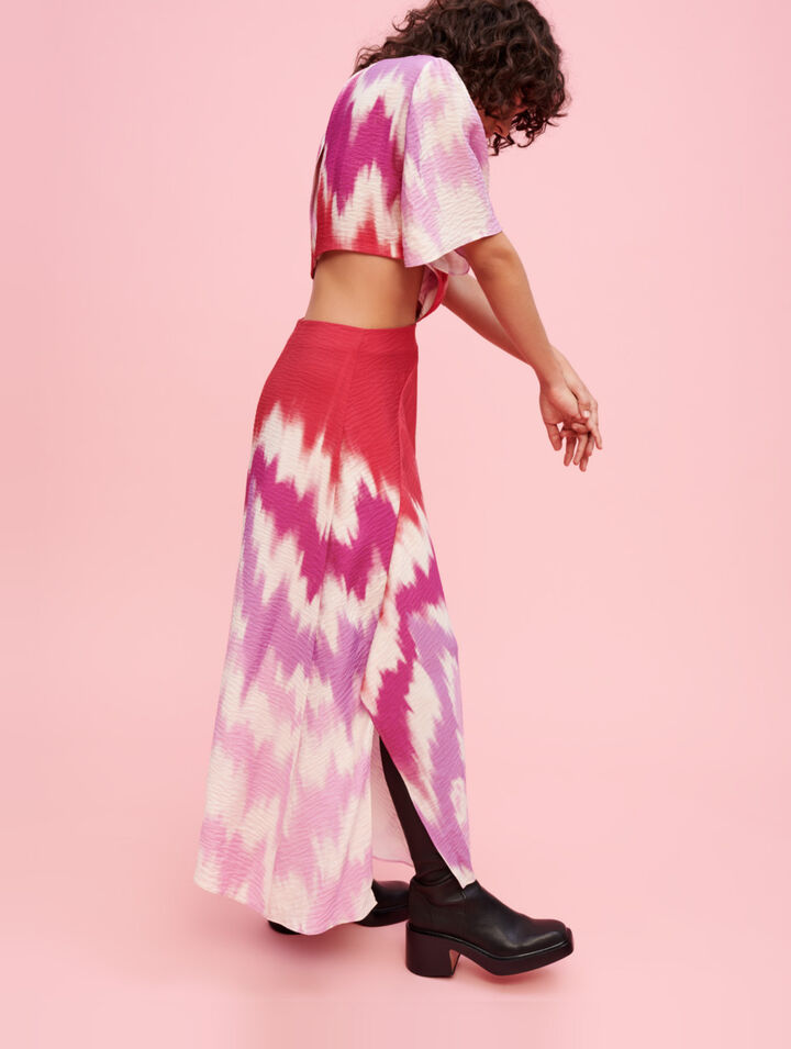 Tie and Dye asymmetrical scarf dress