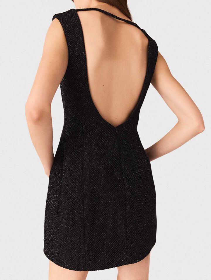 Rhinestone flared short dress