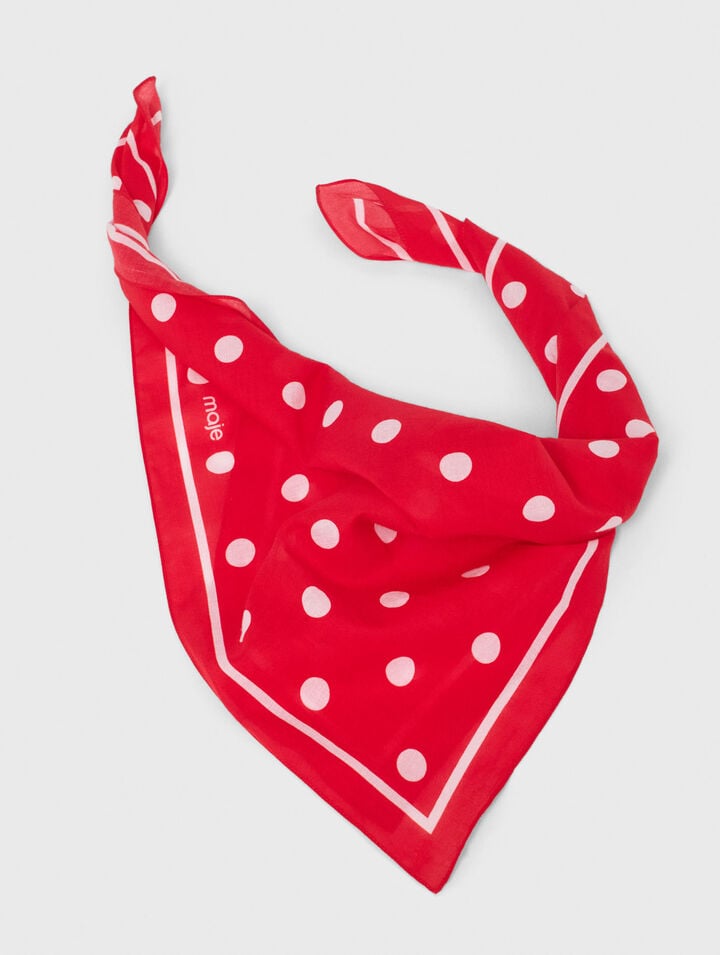 Polka dot cotton bandana