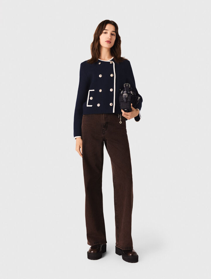 Structured knit jacket