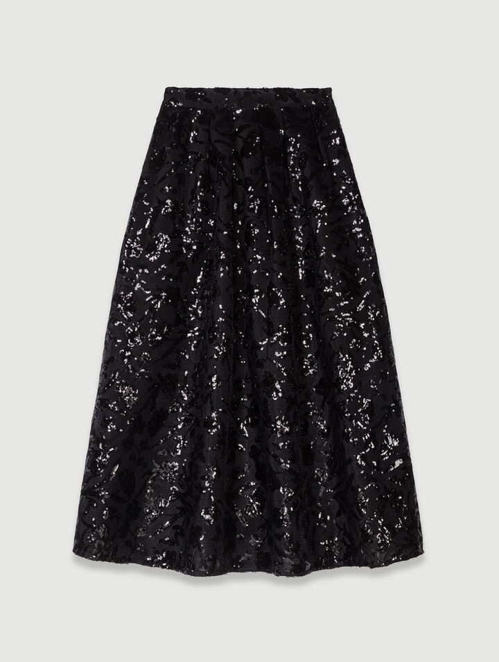 Sequin maxi skirt