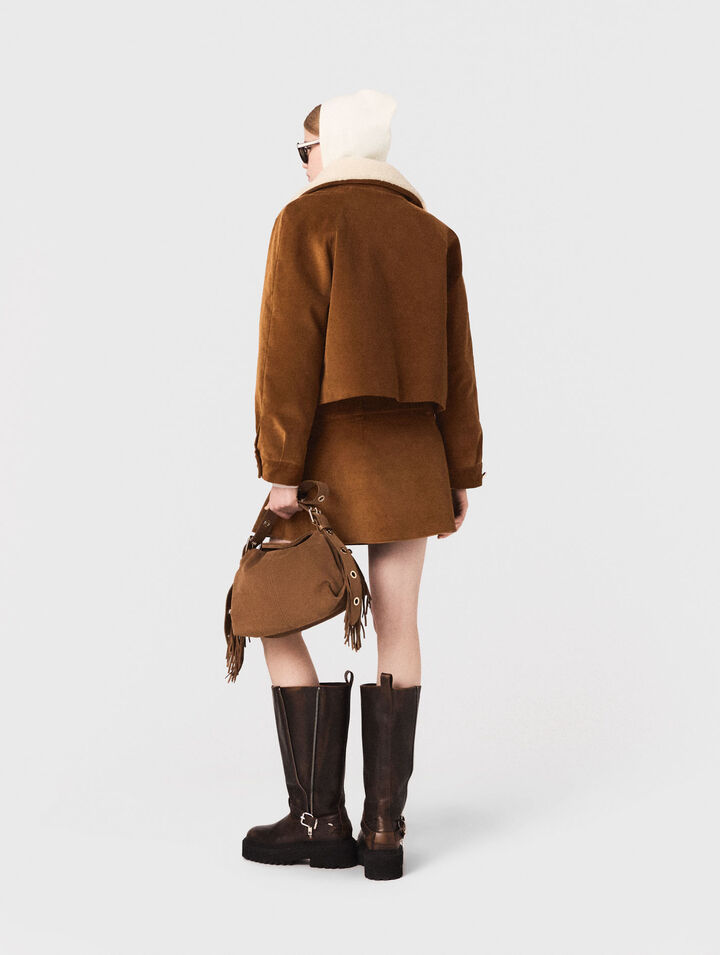 Cropped corduroy jacket