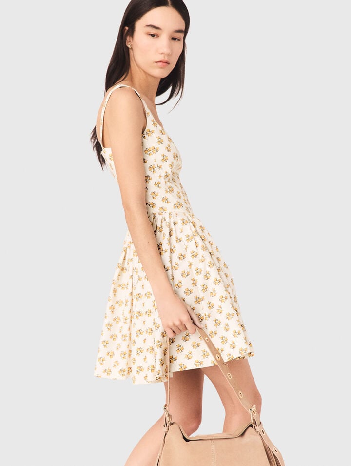 Short flared patterned dress