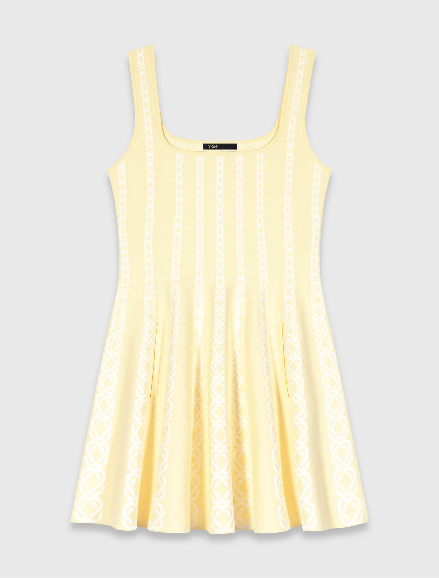 Jacquard knit short dress