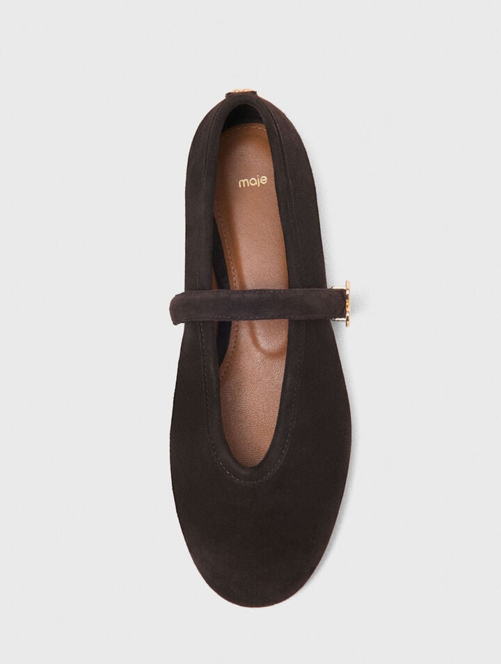 Suede ballet flats