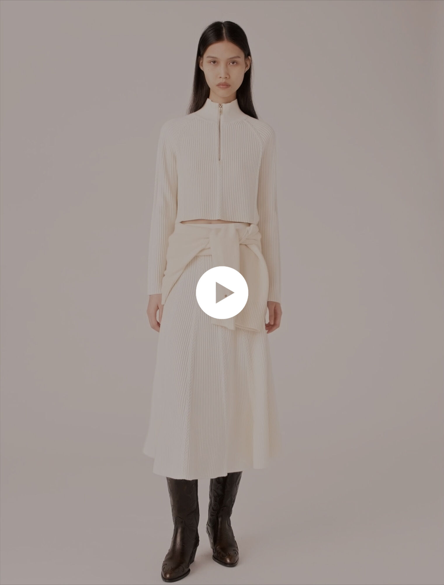 High-neck jumper