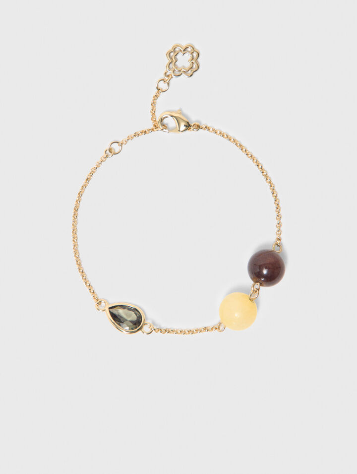 Bracelet with pearl and rhinestone