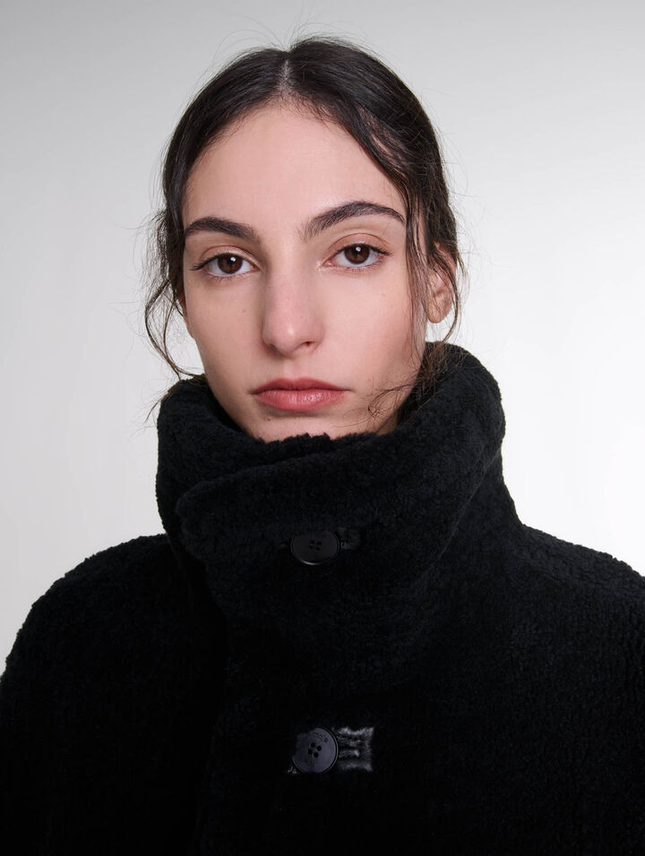 Reversible leather coat
