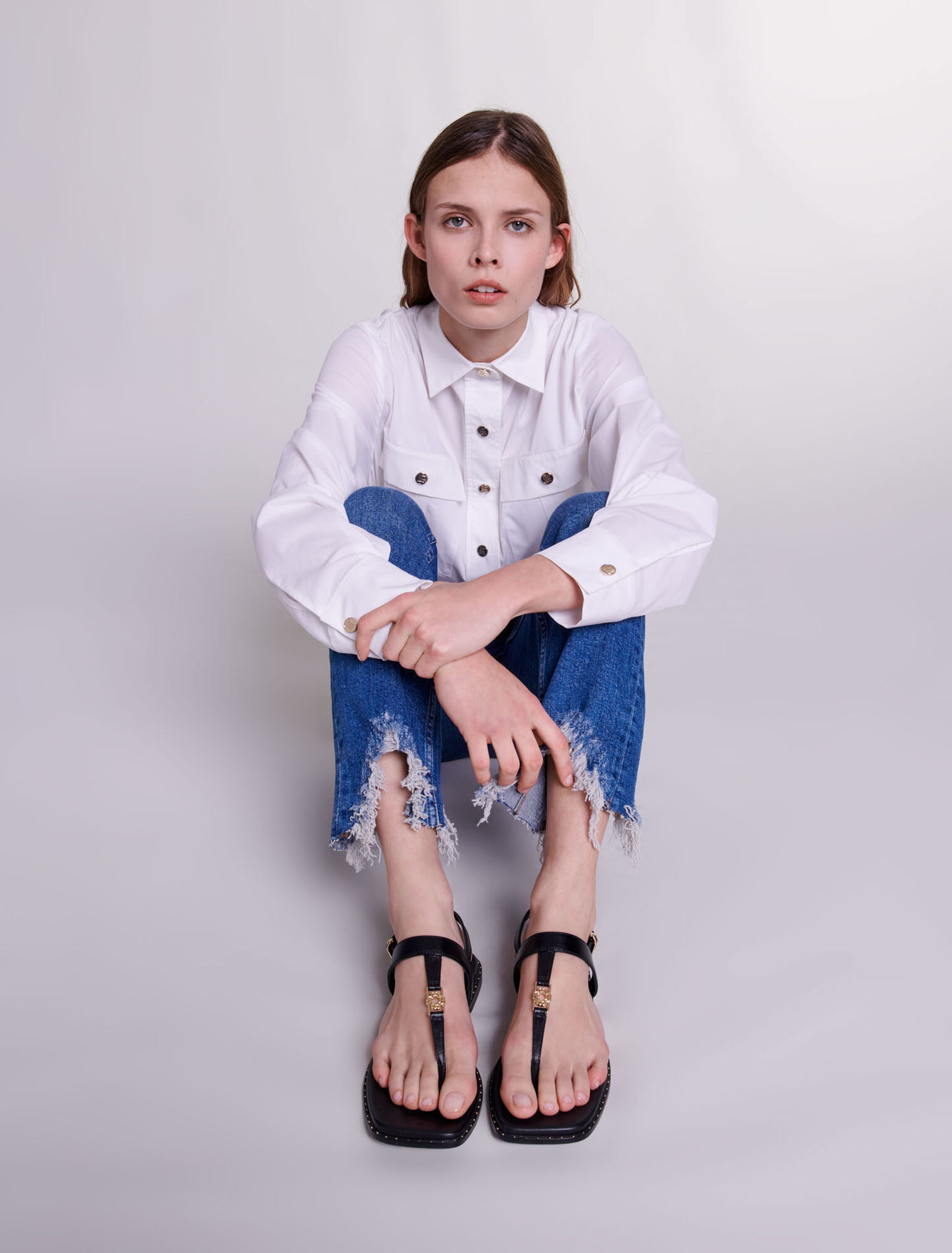 Skinny ripped jeans