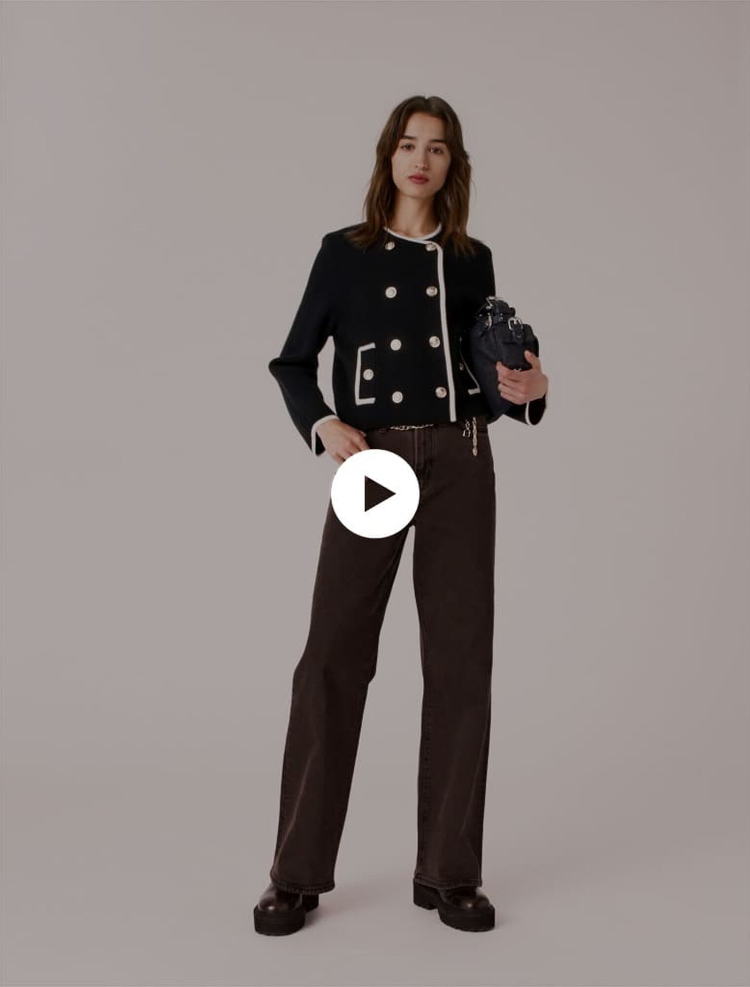 Structured knit jacket