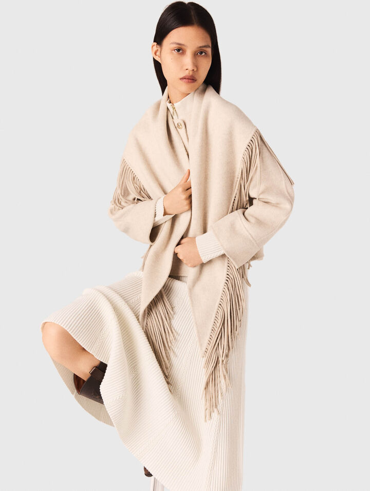 Cropped wool coat