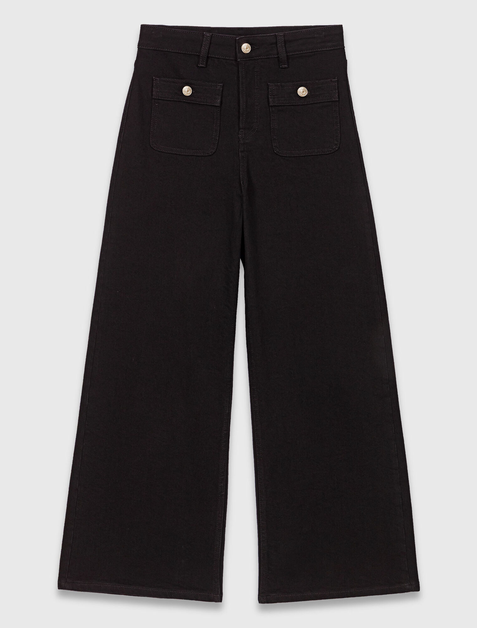 Straight-leg jeans with patch pockets