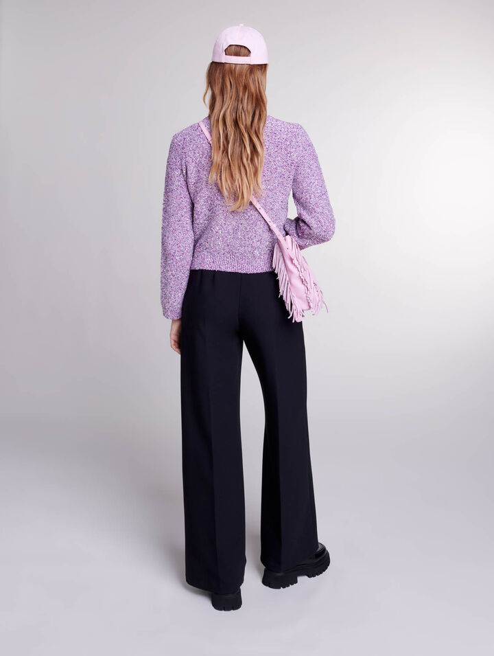 Sequin knit cardigan