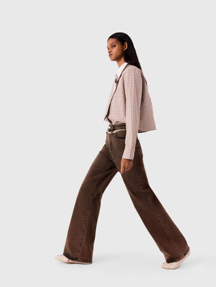 Bootcut jeans with chain