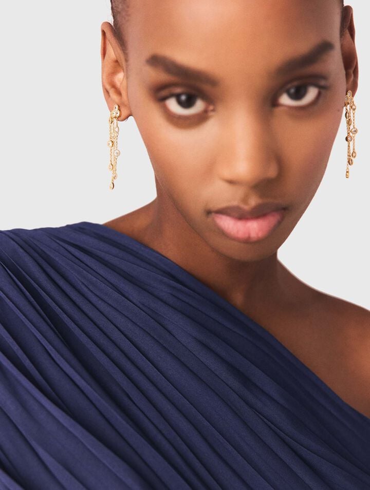 Gold-plated recycled brass earrings