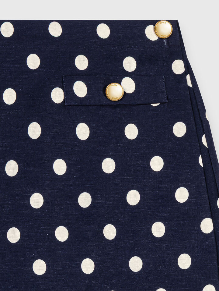 Linen blend skort
