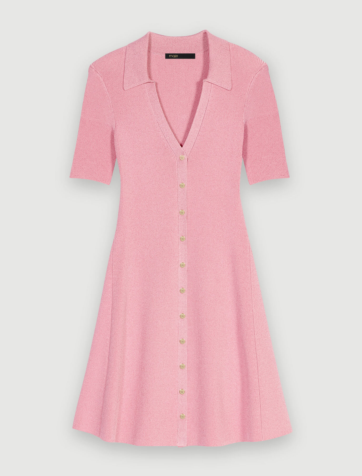 Sparkly ribbed knit dress