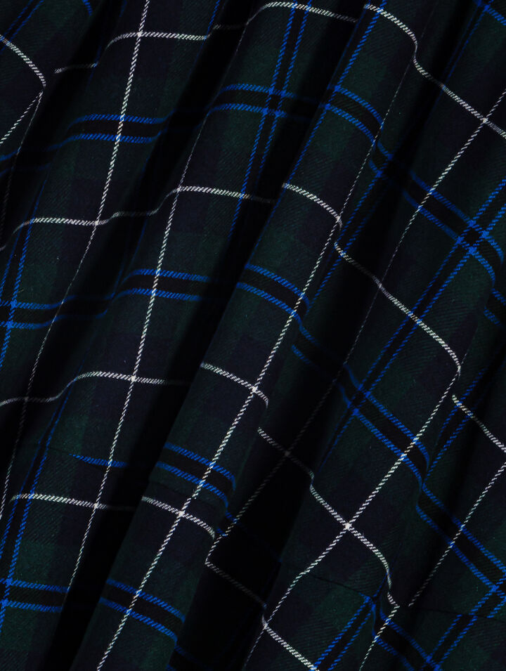 Long checked skirt