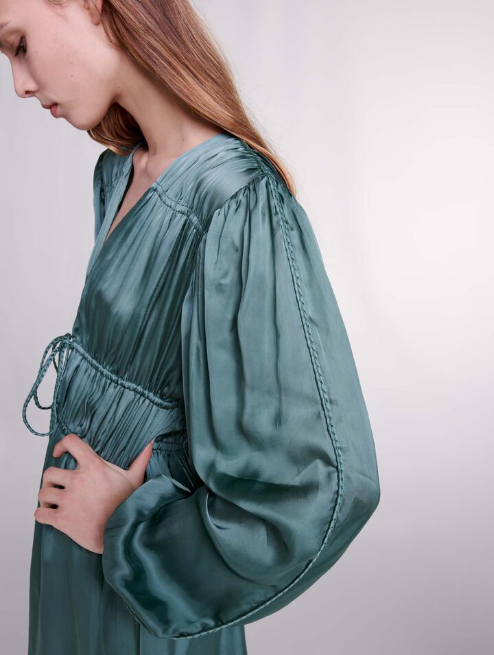 Satin-look maxi dress