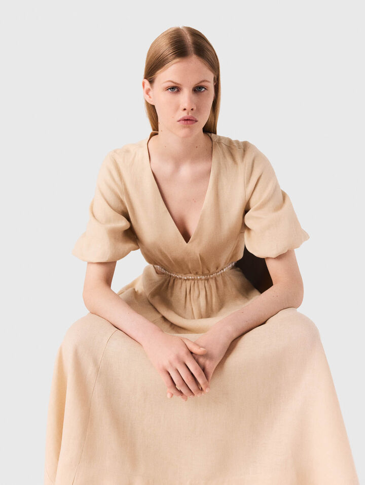 Linen maxi dress