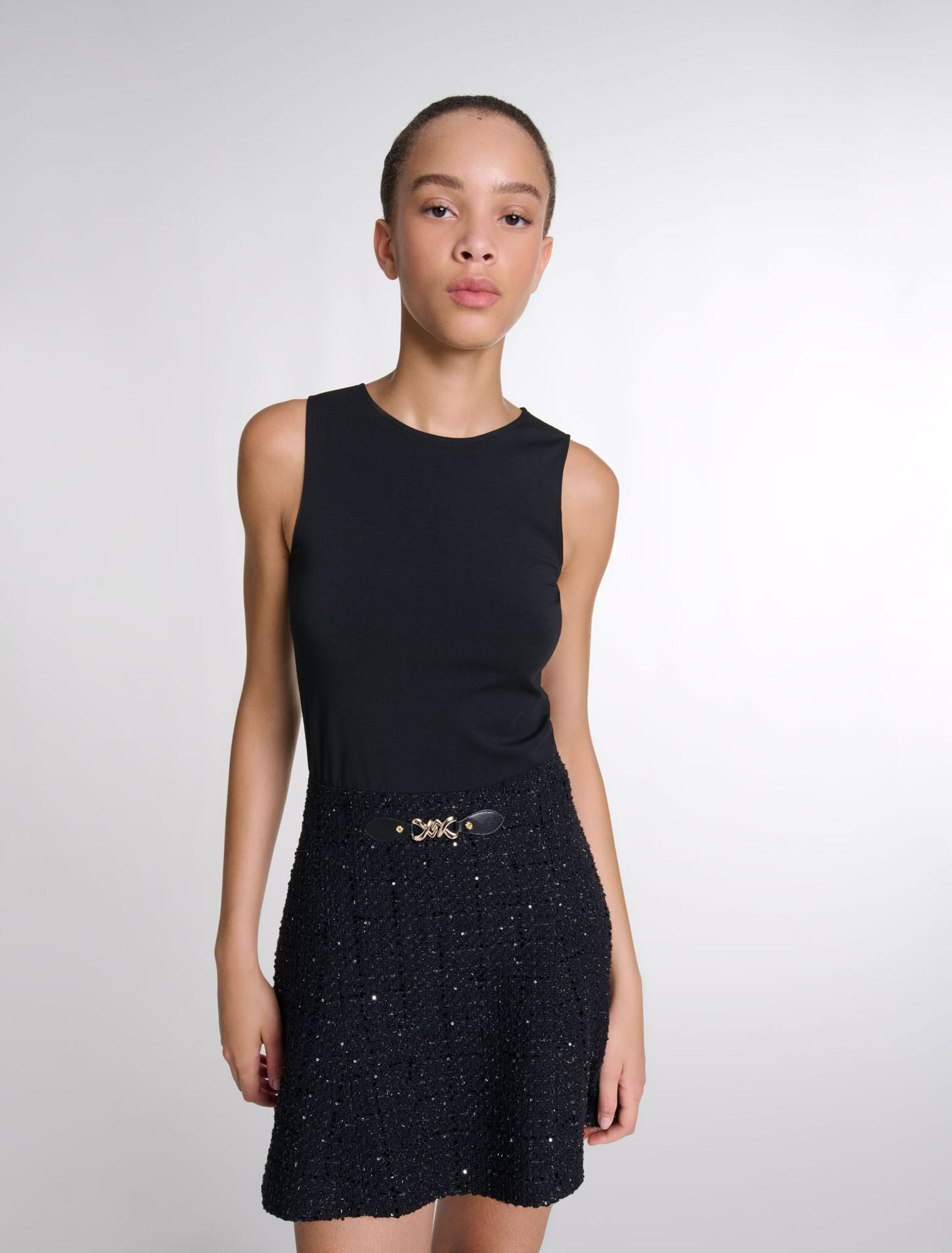 Tweed 2-in-1 short dress