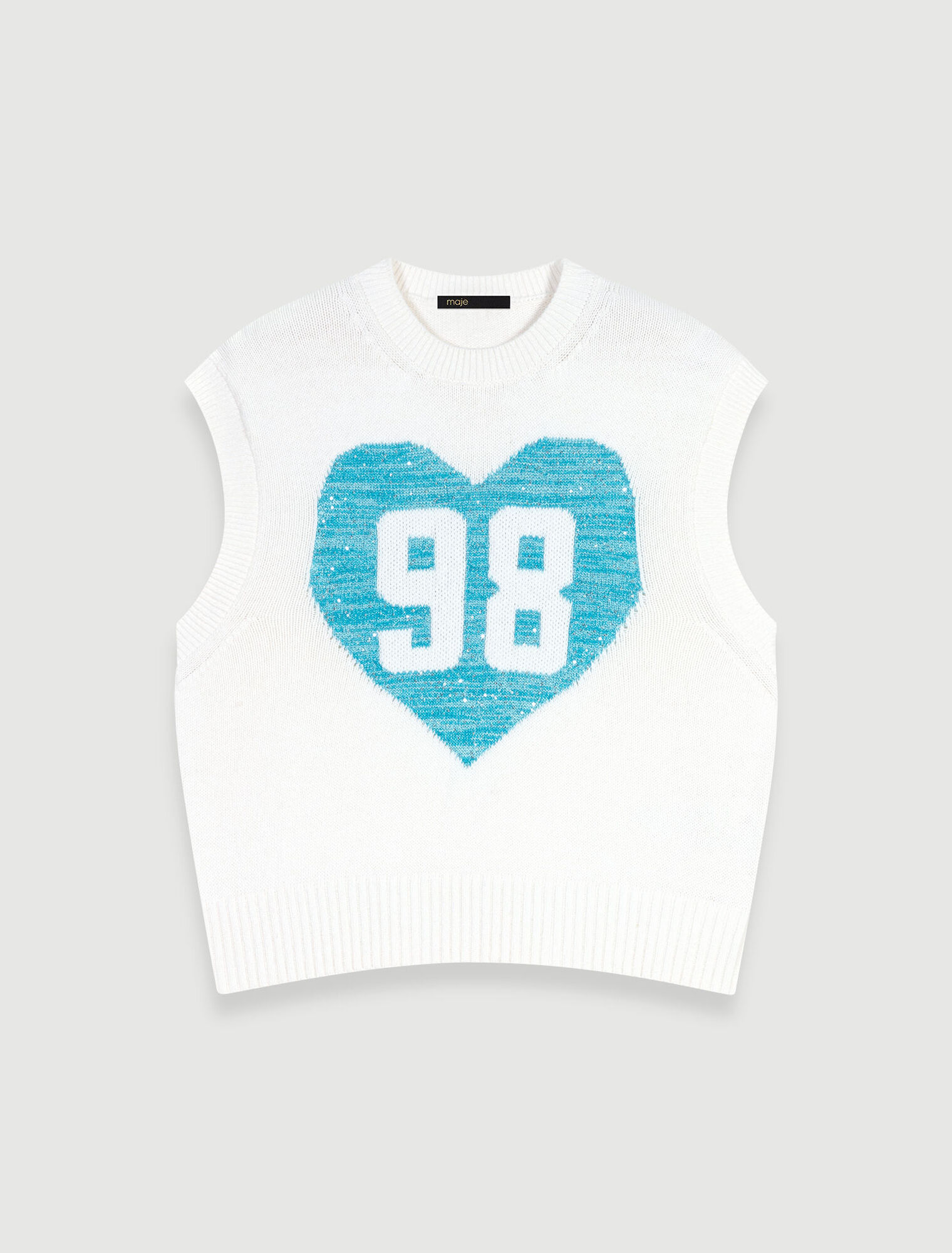 Sleeveless heart jumper