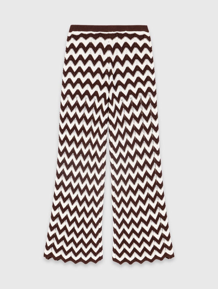 Zigzag crochet trousers